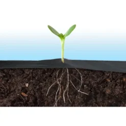 Trädgårdstextil 1,6 m x 50 m 90 g/m2 + 100 Plonos-nålar - svart och grön