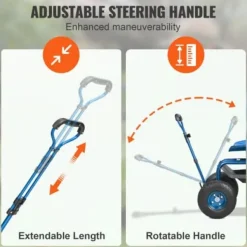 Trädgårdsvagn rullande arbetsstol, 76x45x96 cm, blå, stål