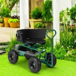 Trädgårdsvagn Scooter, 35,5x24x23,5-27cm, Röd, Svart