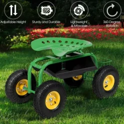 Trädgårdsvagn, 81x44.5x(45-54) cm, Grön