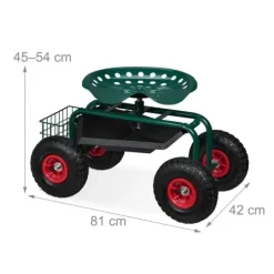 Trädgårdsvagn, 45-54x42x81 cm, Kodustaar