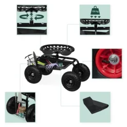 Trädgårdsvagn, 45-54x42x81 cm, Kodustaar