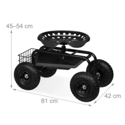 Trädgårdsvagn, 45-54x42x81 cm, Kodustaar
