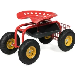 Trädgårdsvagn, 81x44.5x45-54 cm, Röd