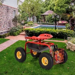 Trädgårdsvagn, 81x44.5x45-54 cm, Röd