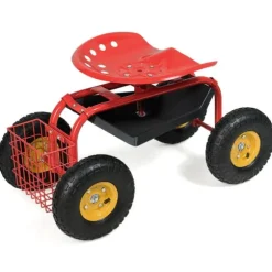 Trädgårdsvagn, 81x44.5x45-54 cm, Röd