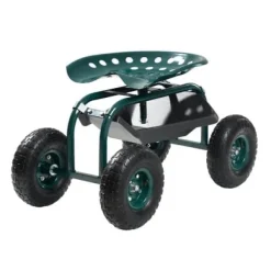 Trädgårdsvagn, 80x48,7x46/54 cm, Röd, Metall, Förvaring