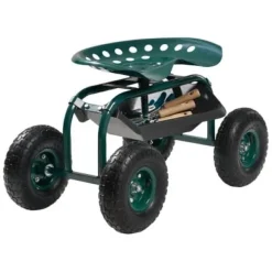 Trädgårdsvagn, 80x48,7x46/54 cm, Röd, Metall, Förvaring