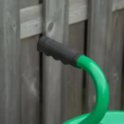 Trädgårdsvagn/verkstadsvagn med roterbar sits & korg, höjdjusterbar, 150 kg, grön, 81×44,5×46–59 cm