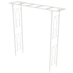 Trädgårdsvalv, Metalljärn, Lätt Montering,VIT, 81.1x16.1x81.8 tum