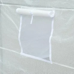 Trädgårdsväxthus - Utomhusmodell - 3,5 x 2 x 2 m - 6 nätfönster - Vit