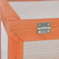 Trädgårdsväxthus i trä med 2 hyllor | Storlek: 75x47x109 cm | Färg: Natural Wood