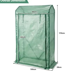 Trädgårdsväxthus, 100x50x170 cm, Grön