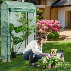 Trädgårdsväxthus, 100x50x170 cm, Grön