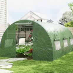 Trädgårdsväxthus, 600x300x200 cm/400x300x200 cm, Grön