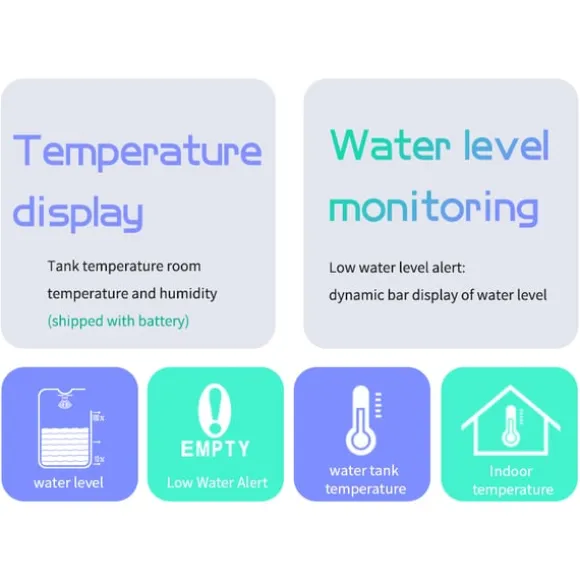Trådlös vattensensor med larm - mäter vattennivå
