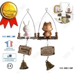 Trådlös vindklocka Vattentät trådbunden 2-delad hartshängande retrostil TECH RABATT