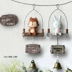 Trådlös vindklocka Vattentät trådbunden 2-delad hartshängande retrostil TECH RABATT