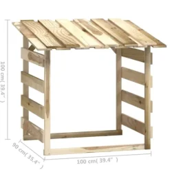 Träpergola med tak - Dekorativt inslag för utemiljö | Storlek: 100x90x100 cm | Material: Impregnerad furu