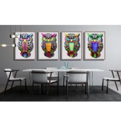 Uggla Väggdekor Trädgård prydnad 26x16x1cm - 1