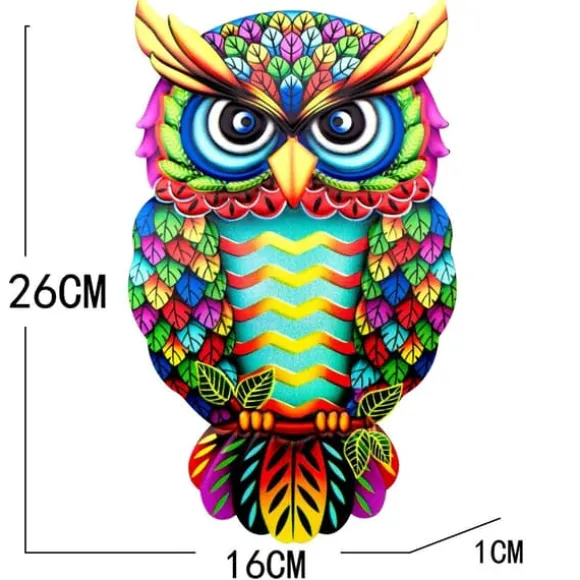 Uggla Väggdekor Trädgård prydnad 26x16x1cm - 1