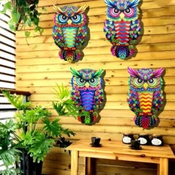 Uggla Väggdekor Trädgård prydnad 26x16x1cm - 2