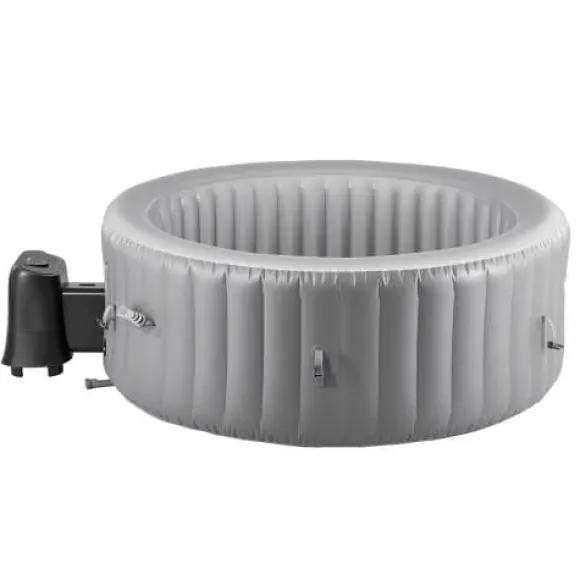 Uppblåsbar bubbelpool, 180x66 cm, Grå, PVC