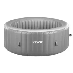 Uppblåsbar bubbelpool, 180x66 cm, Grå, PVC