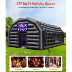 Uppblåsbar nattklubb 800x600x400 cm svart, partytält, oxfordtyg