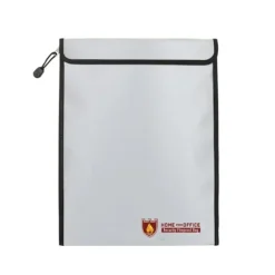 Uppgraderad brandsäker dokumentväska med dubbla fickor (2000℉) 28*38 cm, vattentät och brandsäker kontantväska med dragkedja, förvaringsväska för vik | CDON