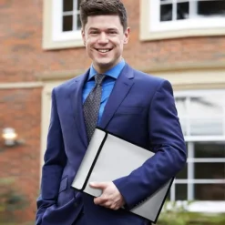 Uppgraderad brandsäker dokumentväska med dubbla fickor (2000℉) 28*38 cm, vattentät och brandsäker kontantväska med dragkedja, förvaringsväska för vik | CDON