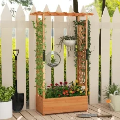 Upphöjd odlingsbädd, 201×44×114 cm, Orange