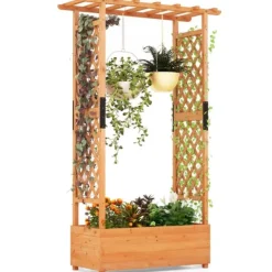 Upphöjd odlingsbädd, 201×44×114 cm, Orange