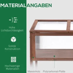 Upphöjd odlingsbädd, 90x50x93 cm, Brun