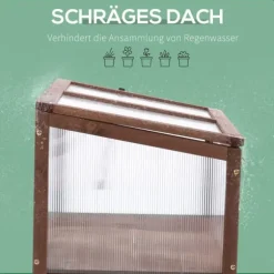 Upphöjd odlingsbädd, 90x50x93 cm, Brun