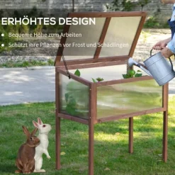 Upphöjd odlingsbädd, 90x50x93 cm, Brun