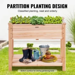 Upphöjd odlingsbädd, 86x46x76 cm, naturträ, trä