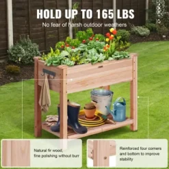 Upphöjd odlingsbädd, 86x46x76 cm, naturträ, trä