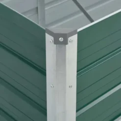 Upphöjd odlingslåda i galvaniserat stål - Trädgårdsbänk | Färg: Grön | Storlek: 320x80x45 cm