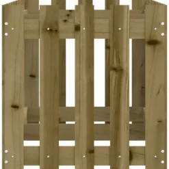 Upphöjd odlingslåda i impregnerad furu - Trädgårdslåda med staket-design | Storlek: 150x50x50 cm