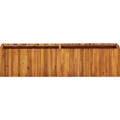 Upphöjd odlingslåda i massivt akaciaträ - Trädgårdsbädd | Storlek: 200x30x50 cm