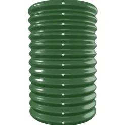 Upphöjd odlingslåda i pulverlackerat stål | Storlek: 332x40x68 cm | Färg: Grön