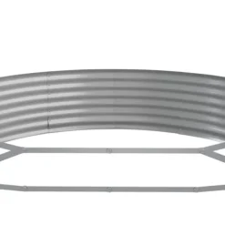 Upphöjd odlingslåda i pulverlackerat stål | Storlek: 373x140x36 cm | Färg: Silver