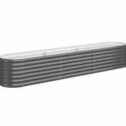 Upphöjd odlingslåda i pulverlackerat stål | Färg: Antracit | Storlek: 224x40x36 cm