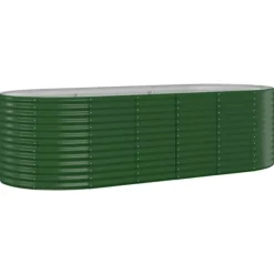 Upphöjd odlingslåda i pulverlackerat stål | Färg: Grön | Storlek: 249x100x68 cm