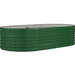 Upphöjd odlingslåda i pulverlackerat stål | Färg: Grön | Storlek: 152x80x36 cm