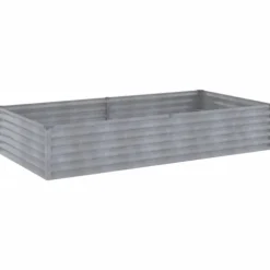 Upphöjd odlingslåda i rosttrögt stål - Hållbar och dekorativ | Storlek: 195x100x36 cm | Färg: Brunt