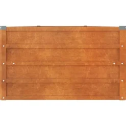 Upphöjd odlingslåda i rosttrögt stål - Långvarig och hållbar | Storlek: 400x80x45 cm | Färg: Brunt