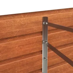 Upphöjd odlingslåda i rosttrögt stål - Hållbar trädgårdslösning | Storlek: 240x80x77 cm | Färg: Rostbrun