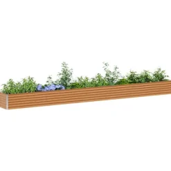 Upphöjd odlingslåda Ljusbrun 485 x 50 x 36 cm Galvaniserat Stål